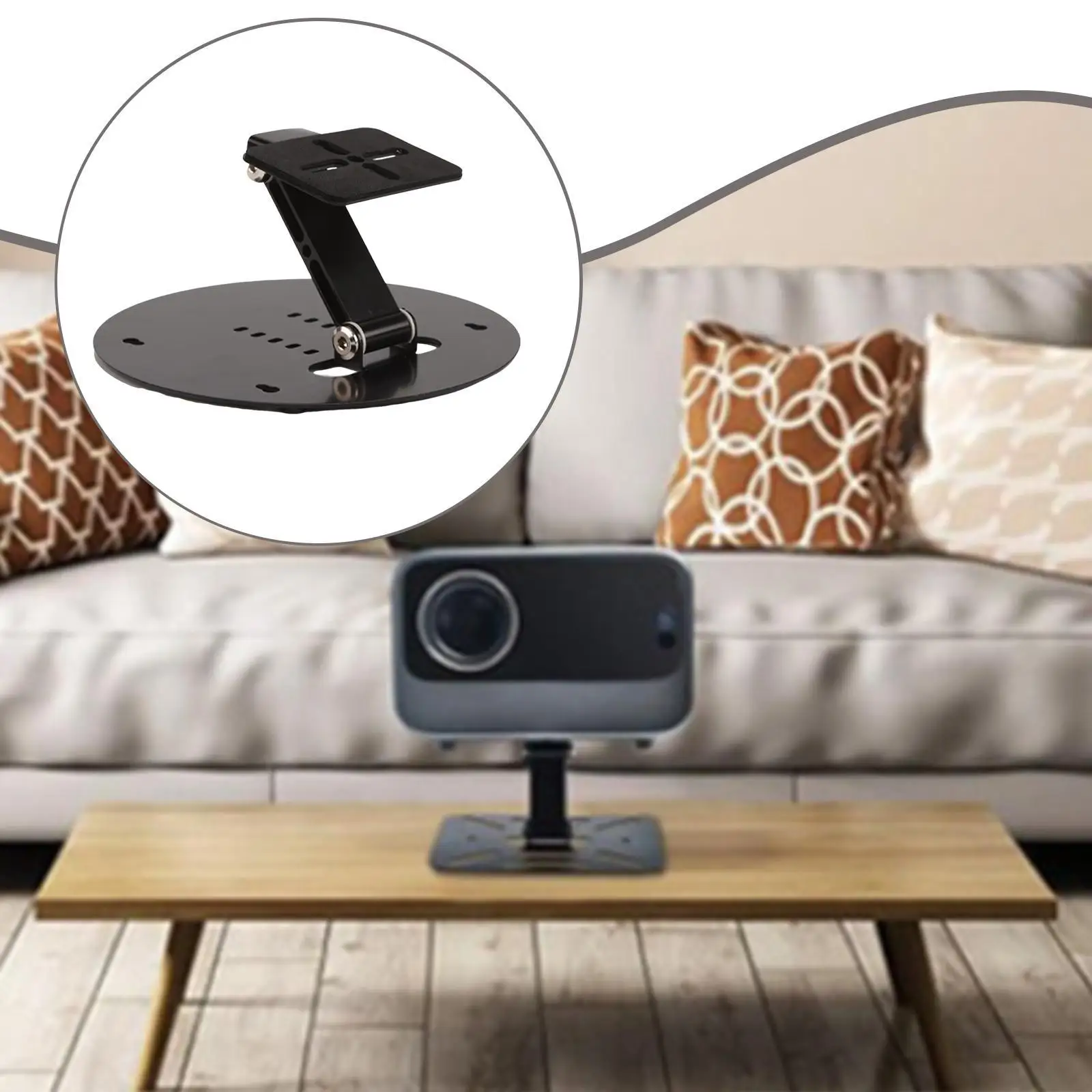 حامل جهاز عرض قابل للتعديل وقابل للطي وسهل التركيب وموفر للمساحة لمكتب غرفة المعيشة وغرفة النوم المنزلية بجانب السرير #4