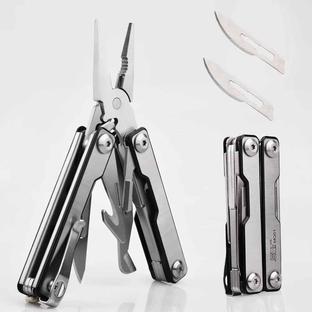 

SQT2051 Мультитул 11-в-1 — Складной, Профессиональный Мультитул для Мужчин, DIY, Открытый Кемпинг, Домашний ремонт, Набор для выживания, Туризм,