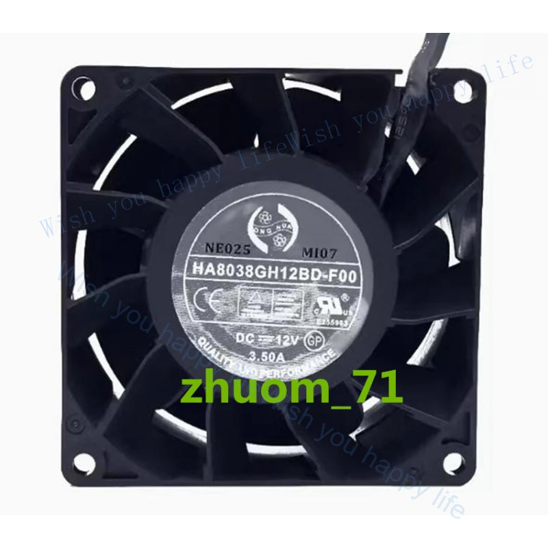 

V+ FOR HONGHUA HA8038GH12BD-F00 8038 12V 3.50A 8CM high air inverter cooling fan