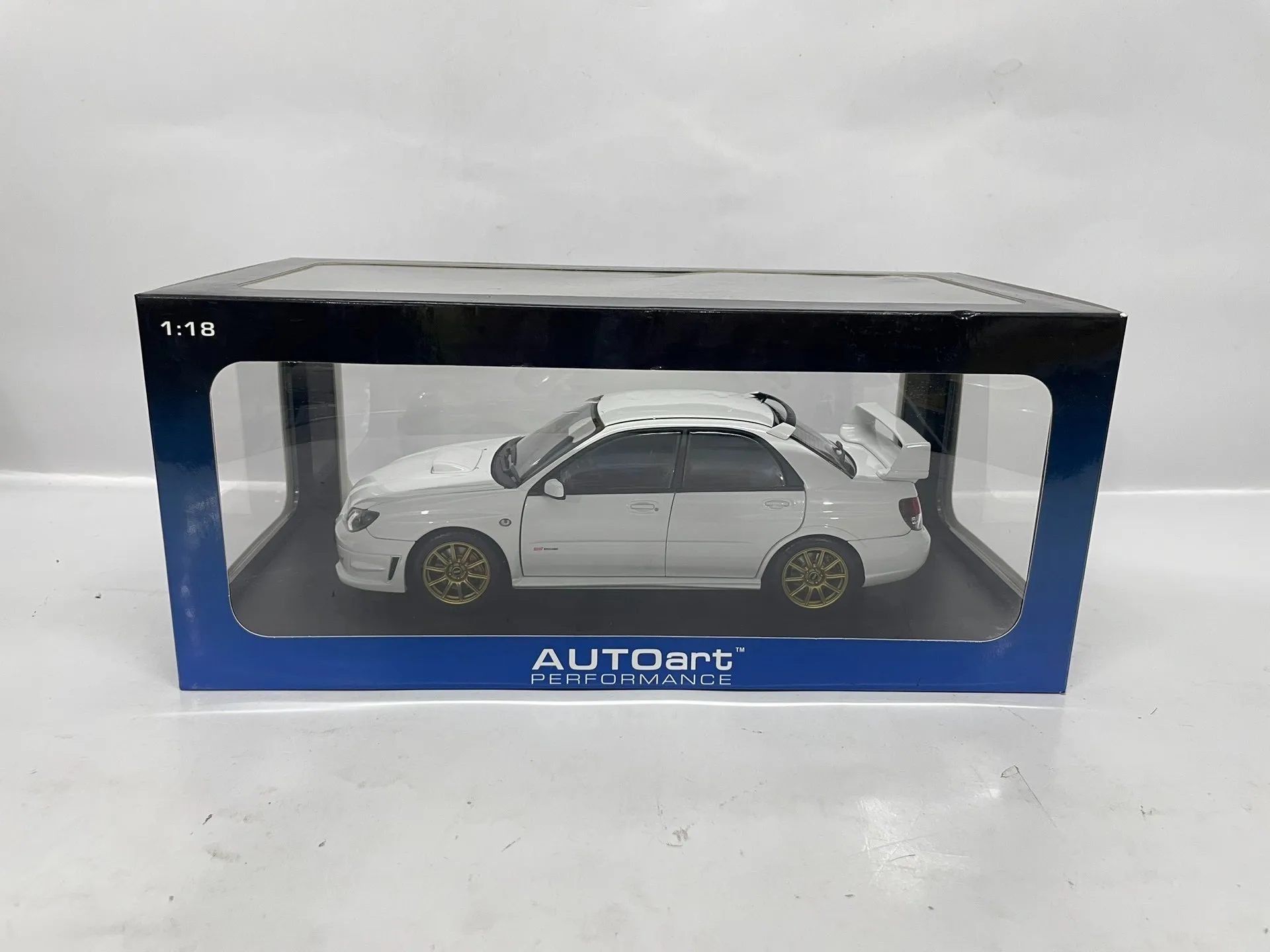Autoart 1:18 Impreza WRX STI 9 White JDM Simulation Limited Edition All Open Alloy Metal Static Car Model Toy Gift