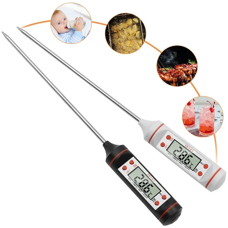 Kitchen BBQ Thermometer Water Oil Cooking Meat Food Thermometers Cake Candy Fry Grill Dinning Household Oven Tool