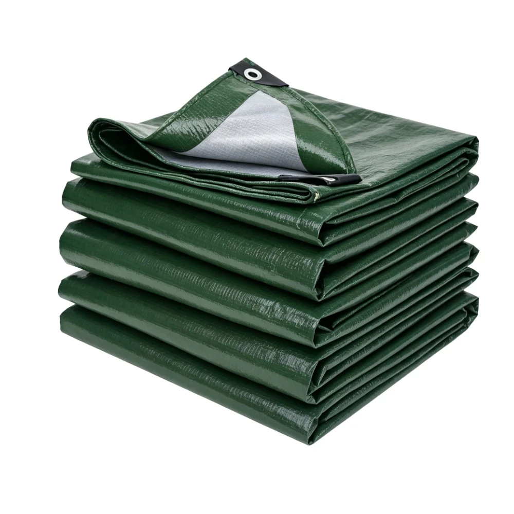 Grande bâche imperméable multi-usage avec œillets métalliques et bords renforcés pour jardin, carava