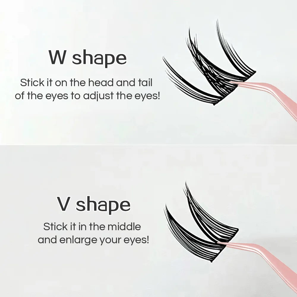 HAIYANLL faux cils sans colle cils de Style groupe de fille coréenne 48 grappes grande capacité et cils naturels