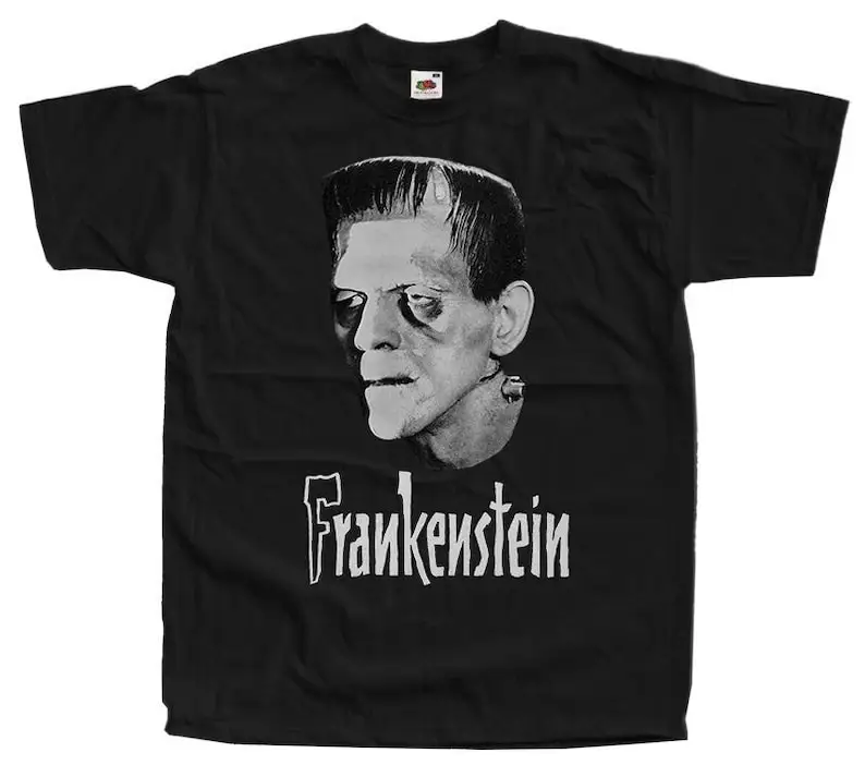 

Frankenstein V33 Horror Poster T SHIRT Black all sizes S-5XL Cotton