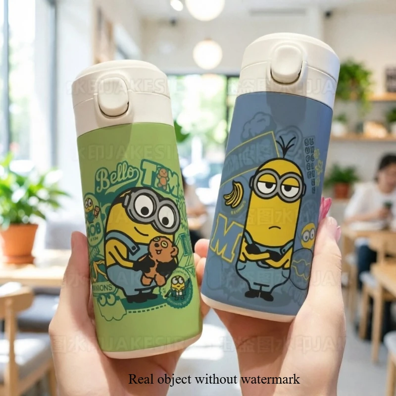 

Minions movie animation cartoon cute student thermos kawaii for boys and girls home portable car lightweight water cup wholesale