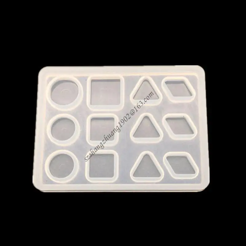 

Q6RB Silicone Crystal Epoxy Mold with Hole Mold High Quality Silicone Made Mold