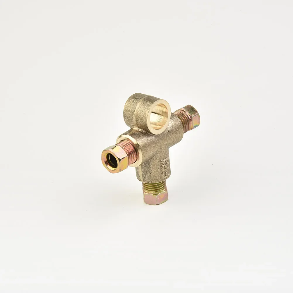 10mm Brake Pipe Fittings 3 Way Brake T Piece Tee W/ 3 Male Short Nuts Union Metric M10 3/16