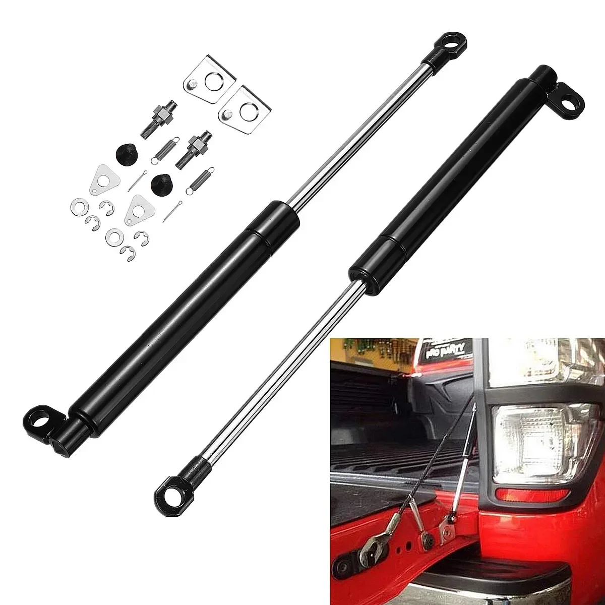 For Ford PX Ranger 2011-2017 Pair Rear Tailgate Slow Down Easy Up Strut Kit Easy Install No Drilling Required Anti-breaking