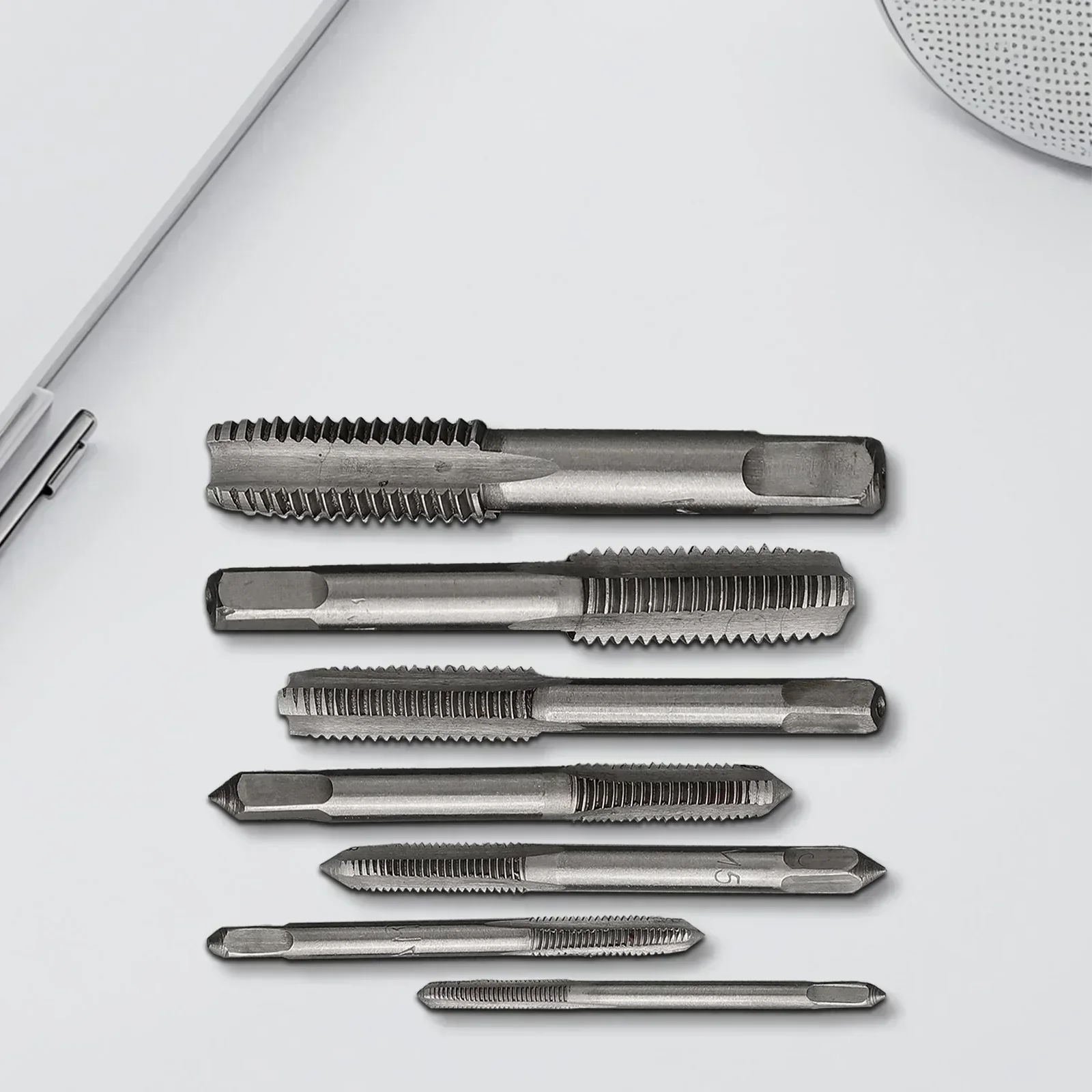 7Pcs M3-HSS Metric Straight Fluted Screw Thread Tap Spiral Pointed Drill Bits Set For Auto Machinery Repairing Hand Tools