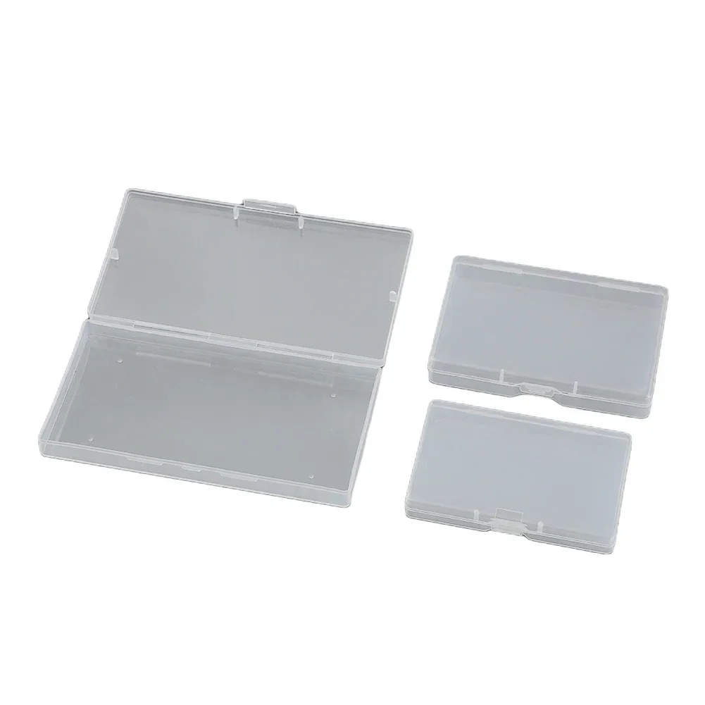 10pcs Transparent Plastic Storage Box Rectangle Box Case For Parts Tools Storage Box Jewelry Earring Display Case Bead Container
