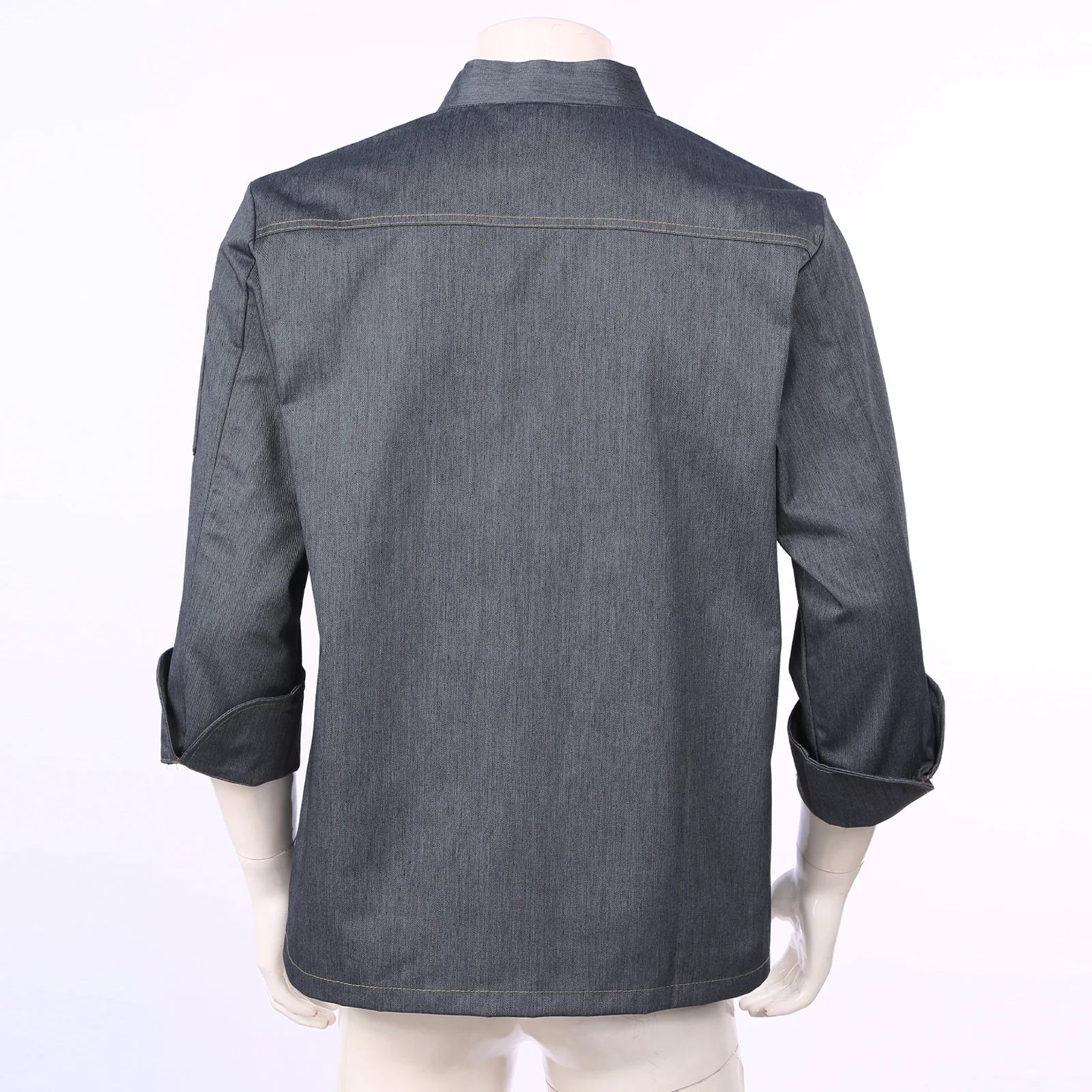 Men Women Chef Coat Uniform Restaurant Canteen Hotel Food Catering Jacket Costume Waiter Work Shirt Tops for Cooking Baking