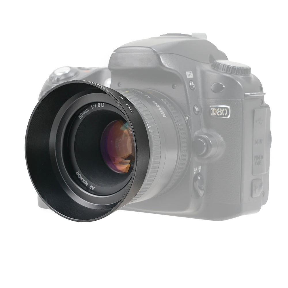 

FOTGA Lens Hood Metal Light Shield Is Suitable For Nikon 35mm 2.8G/55mm 1.8G/55-80mm 50mm1.8 lenses Camera Lens Accessories HN-3