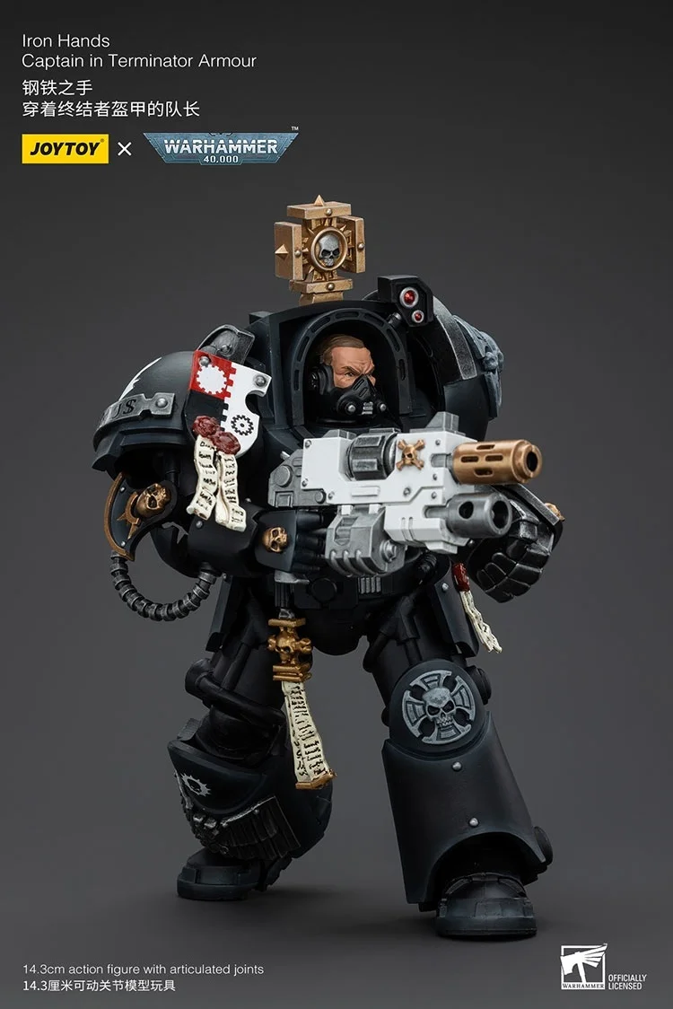 JOYTOY Warhammer 40K الأيدي الحديدية الكابتن في المنهي درع عمل أرقام دمية الديكور هدية جمع النموذج الأصلي