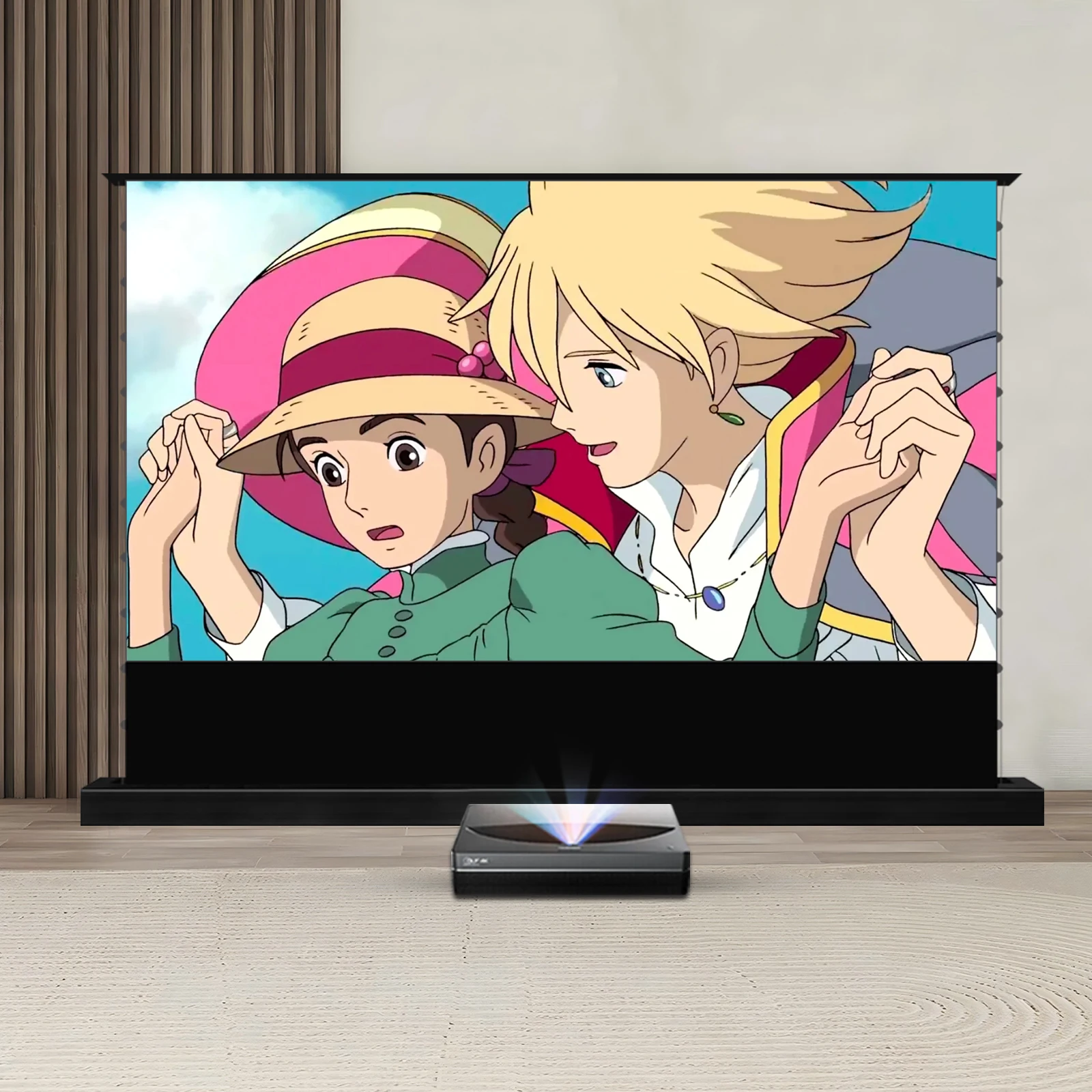 

130 inch UST ALR Projector Screen Motorized Floor Screen for UST 4K UHD Laser TV Projector 130 inch 4k/8k HD Home Cinema Screen