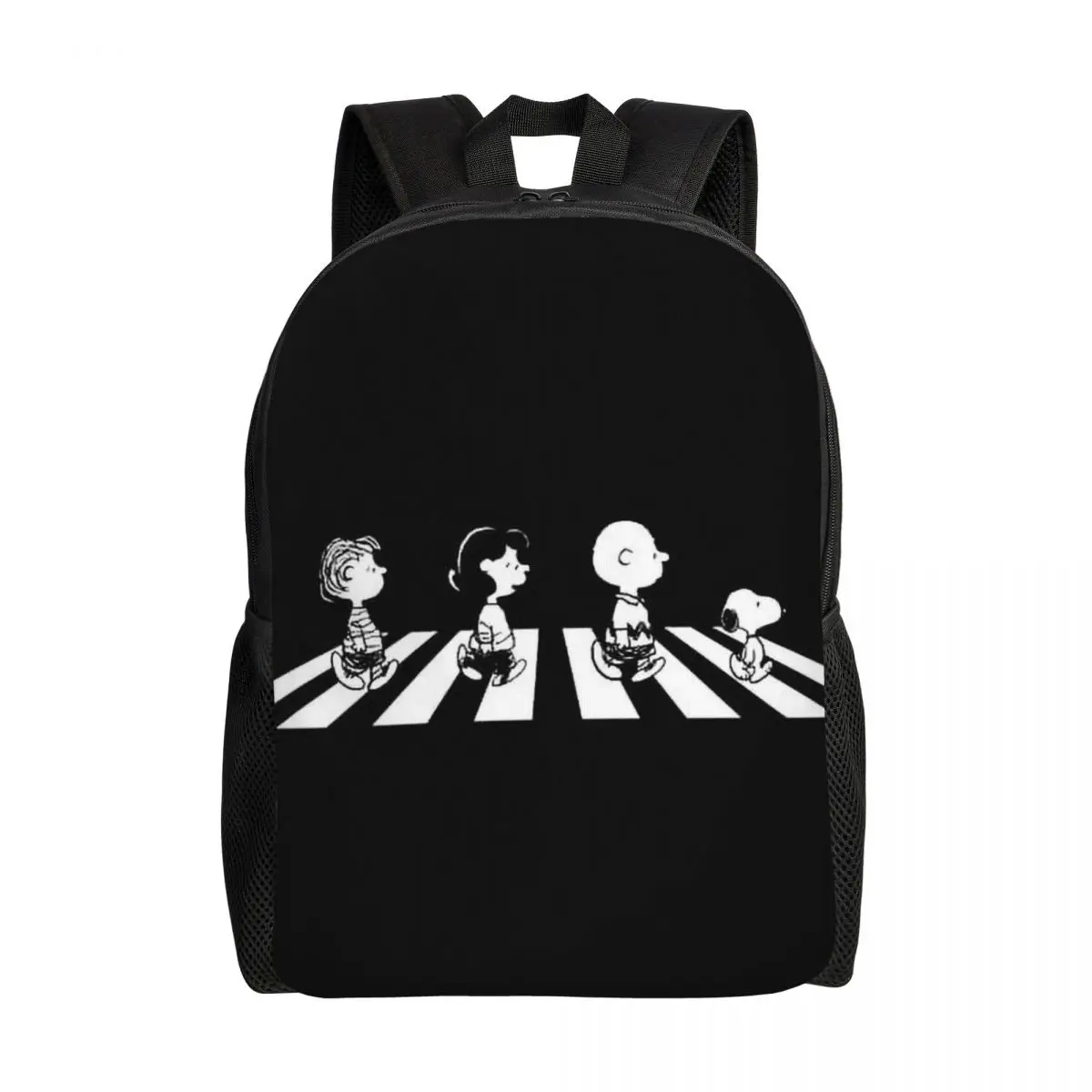 

Custom Rock Tees Group Walk S-Snoopys Backpacks for Men Women Water Resistant School College Dog Bag Print Bookbags