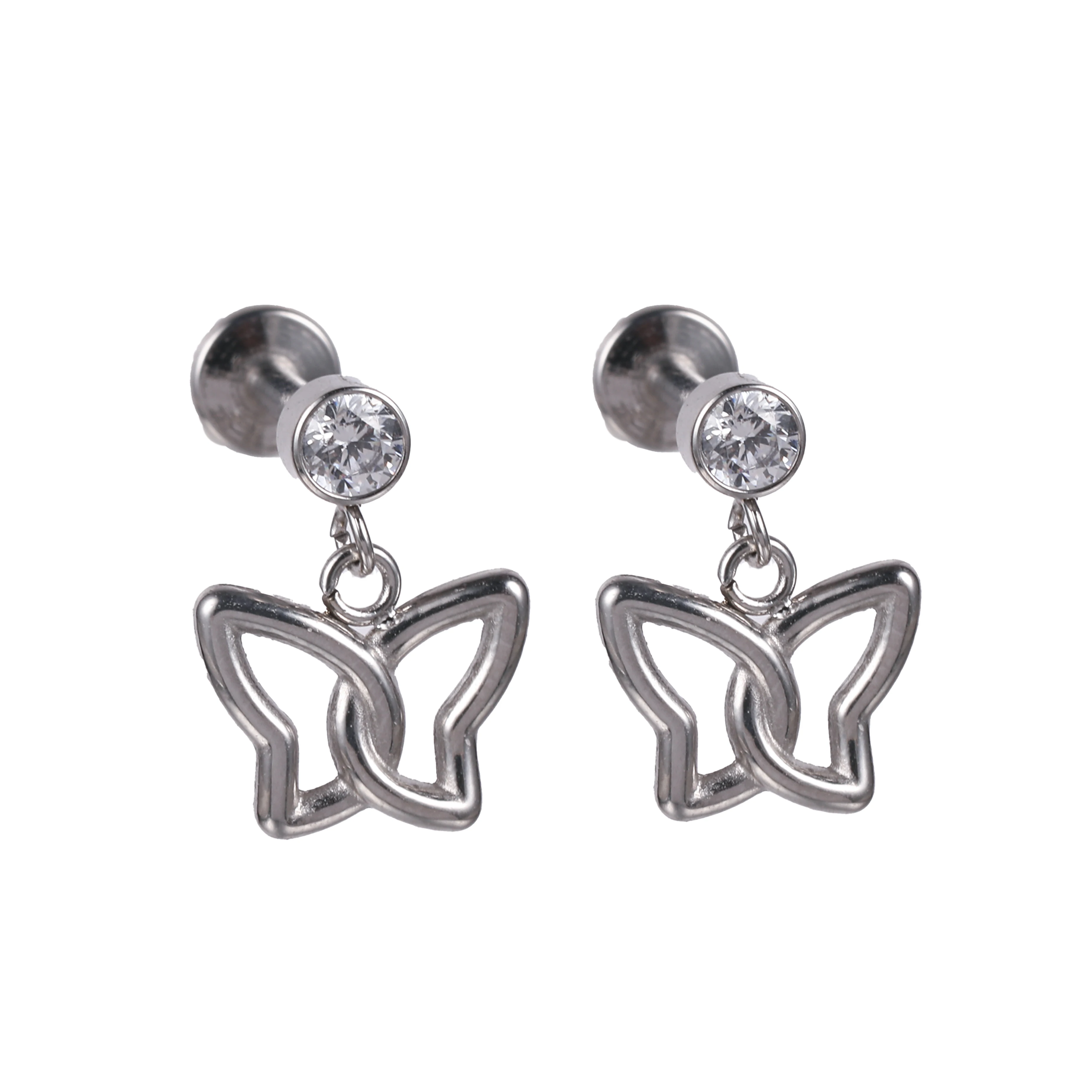 1 Pasang Anting Kancing Kupu-k - Body Jewelry High End ulasan dan harga