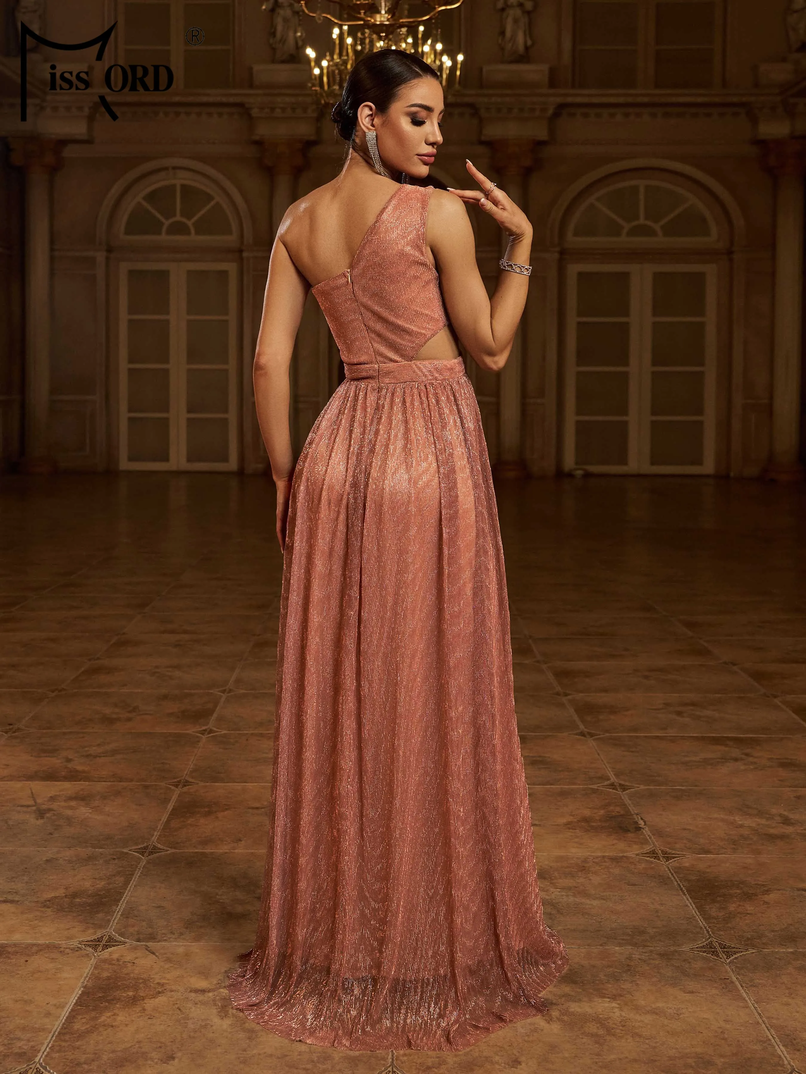 Missord New Summer Cutout Asymmetric Split Sexy Banquet Wedding Birthday Party High Quality Luxury Graduation Dresses
