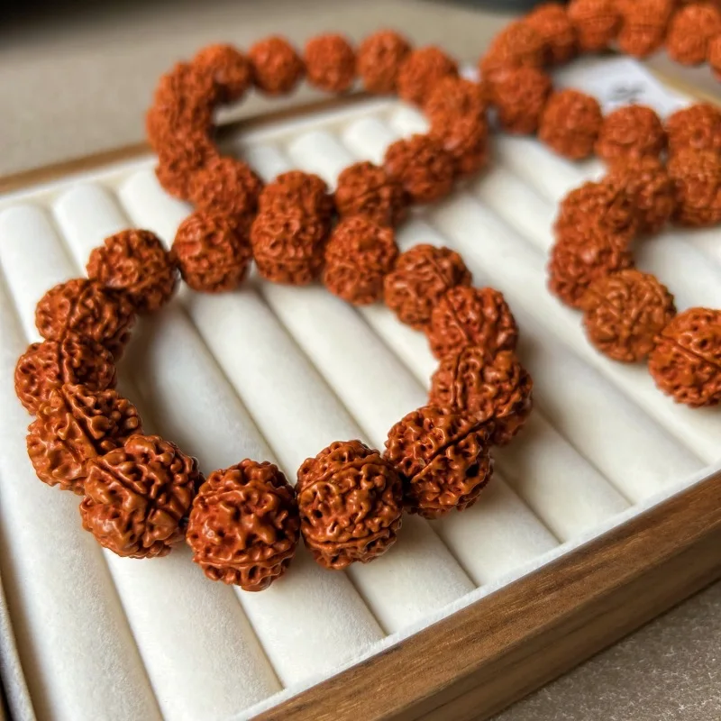 Nepal Five Faces Rudraksha Bracelet Men's and Women's Corpulent Machine Brush Bodhi Seed Cultural Artifact Prayer Beads Bracelet