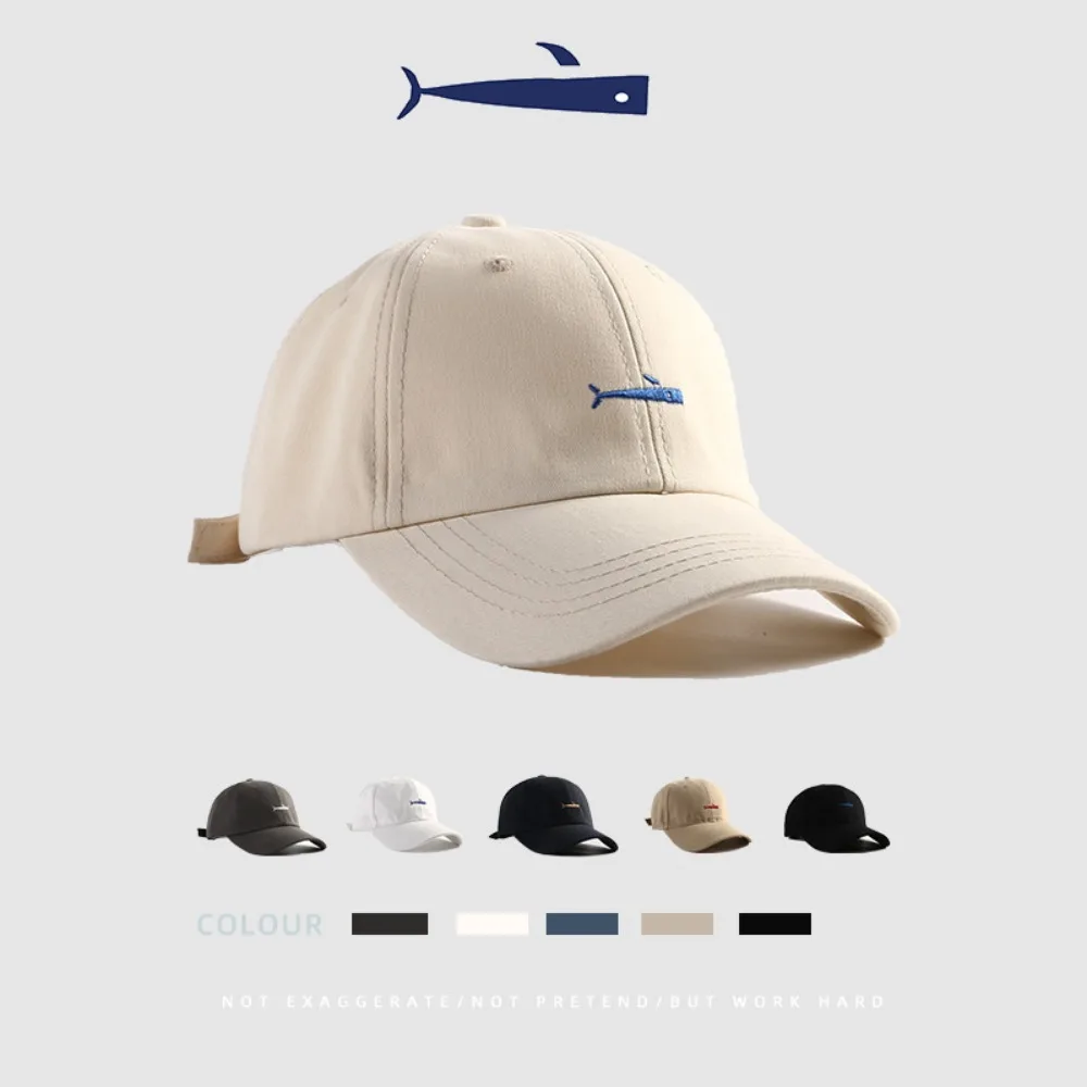 

Fashion Fish Embroidery Baseball Cap Adjustable Hip-hop Fishing Cap Sunscreen Hats For Man Women