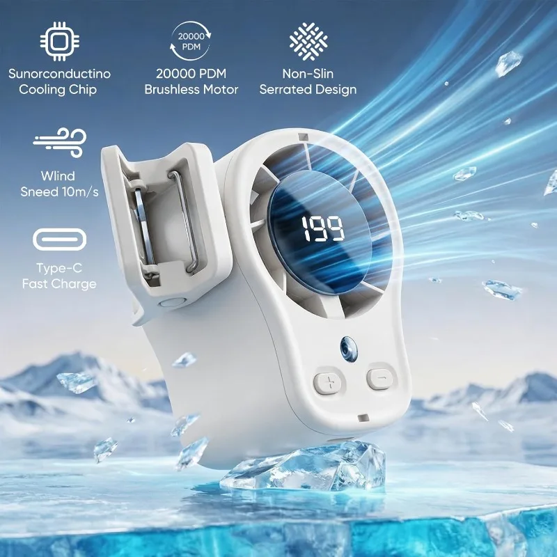 Clip-On Car Fan 360 Degree Rotatable 100-Speed Multi-Scene Portable Fan Long Service Life Lightweight USB Rechargeable 2026 New
