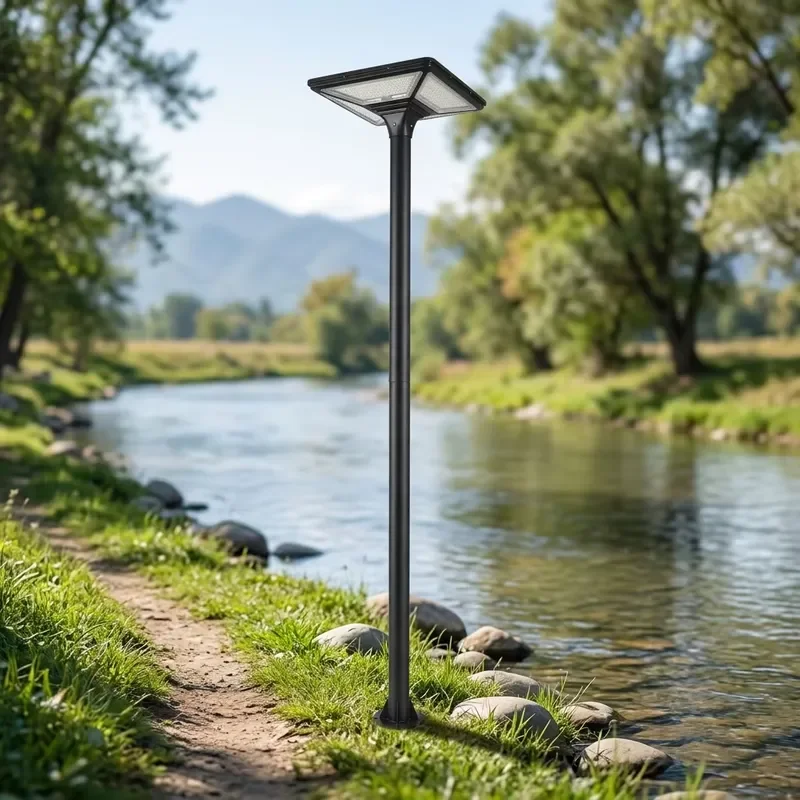 Solar Garden Light Remote Control Timer IP65 Waterproof Aluminum Alloy Outdoor Landscape Lamp Durable Stable Lighting Fixture