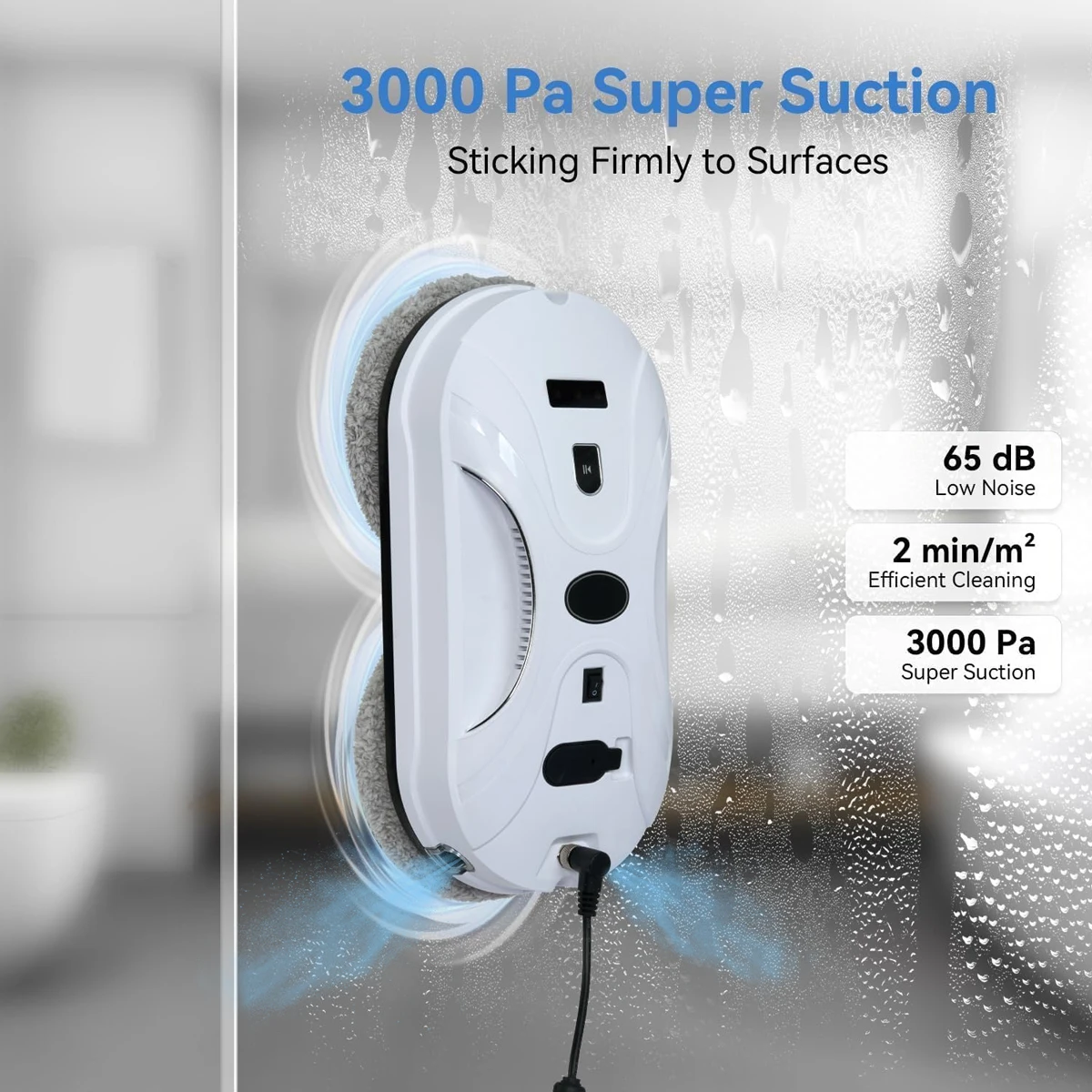 Smart Window Cleaning Robot Vacuum Cleaner with Double Water Spray Electric Glass Washing Machin Remote Control for Home