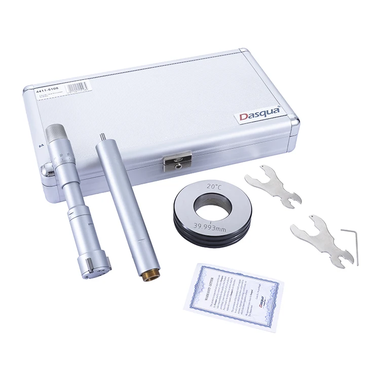 Dasqua Inside Micrometer Range 30-40mm Accuracy 0.004mm High Precision Inside 3 Points Micrometer With Ratche