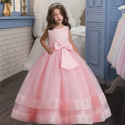 Nieuwe Meisje Kinderen Polka Dot Tulle Lace Birthday Party Diner Feestjurk Meisje Grote Vlinder Jurk Nieuwe Christmas Party Prinses D