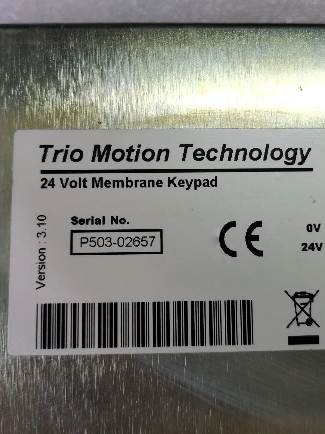 2026 TRIO HMI P503 Original Spot 24 Volt Membrane Keypad
