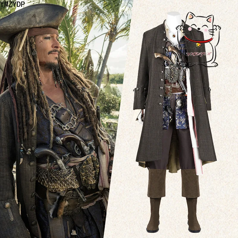The Caribbean men of the Jack Sparrow Brotherhood evoke memories of complete role-playing hats wigs accessory sets cosplay costu