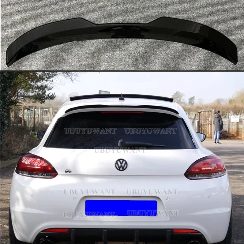 For VW Scirocco R GTS MAX Rear Spoiler Car Accessories ABS Extension Cap Wing Rear Trunk Tail Gloss Black 2009 - 2016 2017 2019