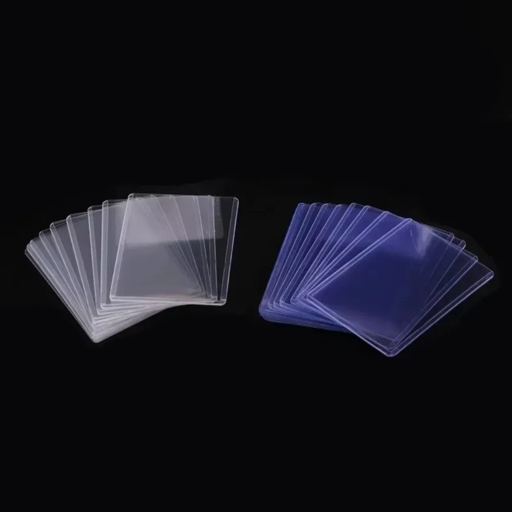 10Pcs Portable 35PT Idol Card Holder Transparent PVC Kpop Card Sleeve with Protective Film Display Case Clear Photocard Holder