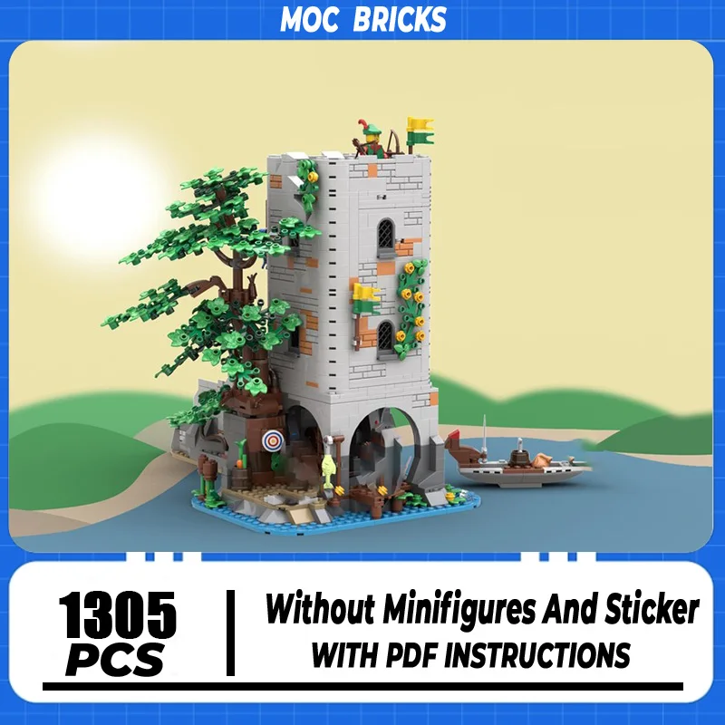 

Medieval Castle Model Moc Building Bricks Forestmen River Fortress Model Technology Blocks Gifts Christmas Toys DIY Set Assembly