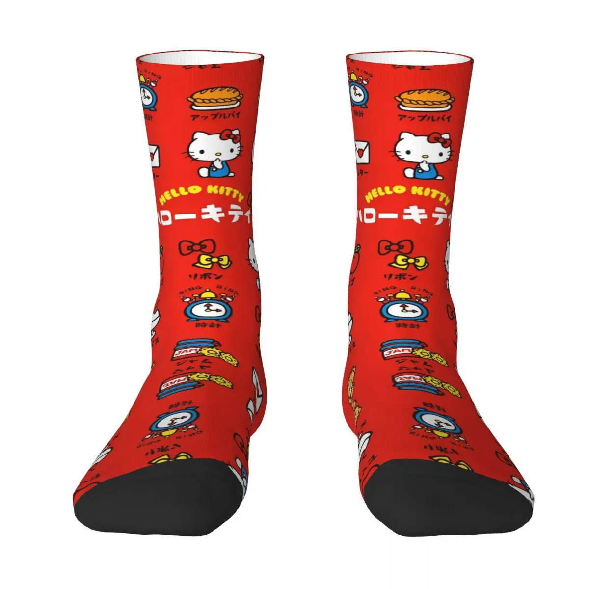 Sanrio Hello Kitty Stockings Men's Socks High Quality Fashion Socks Winter Cycling Non Skid Graphic Socks Birthday Gift