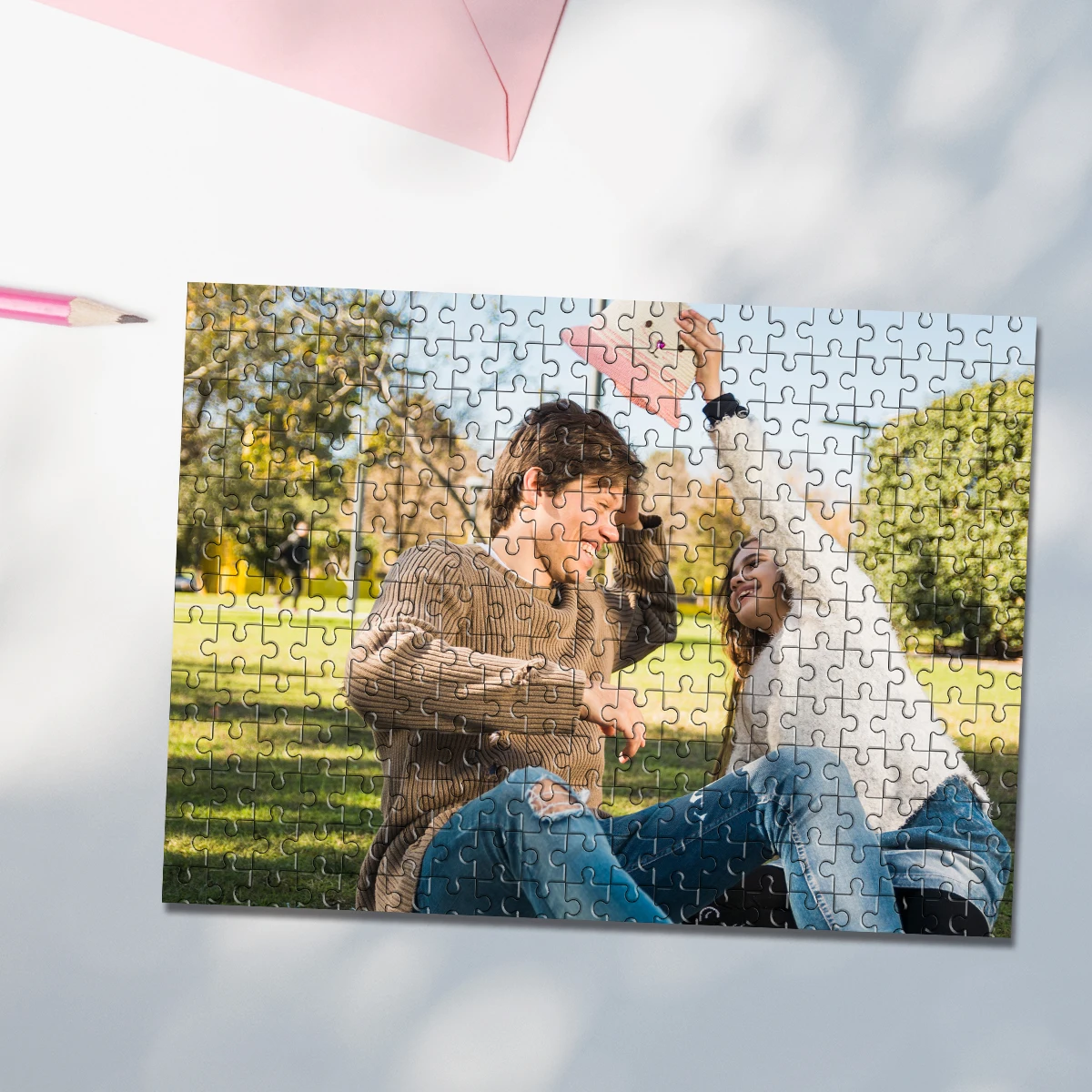 35/300/500/1000pcs Personalized Custom Photo Puzzle couple photos Customize Jigsaw Puzzle For CouplesCouples Family Christmas