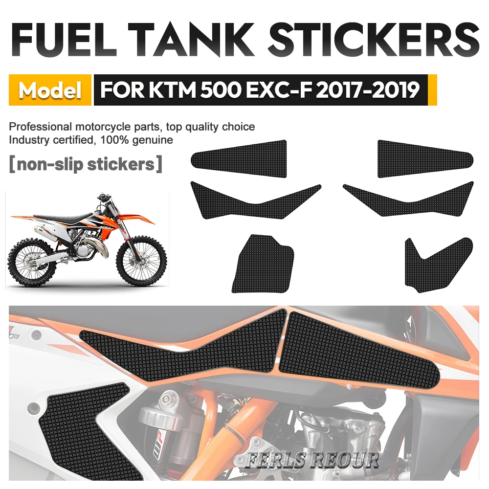 

For KTM 125 SX XC-W 2016-2019 Rubber Motorcycle Tank Anti Slip Traction Grip Protect the fuel tank Damping and buffering