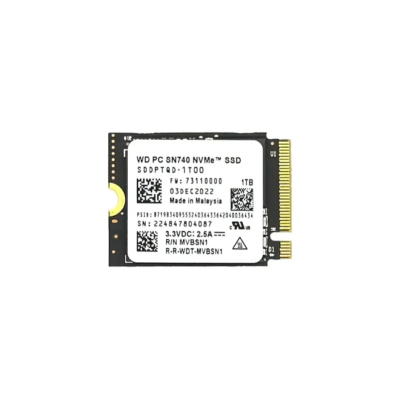 SN740 M.2 2230 1T 2T SSD PCIE4.0 NVMe Convertible 2242