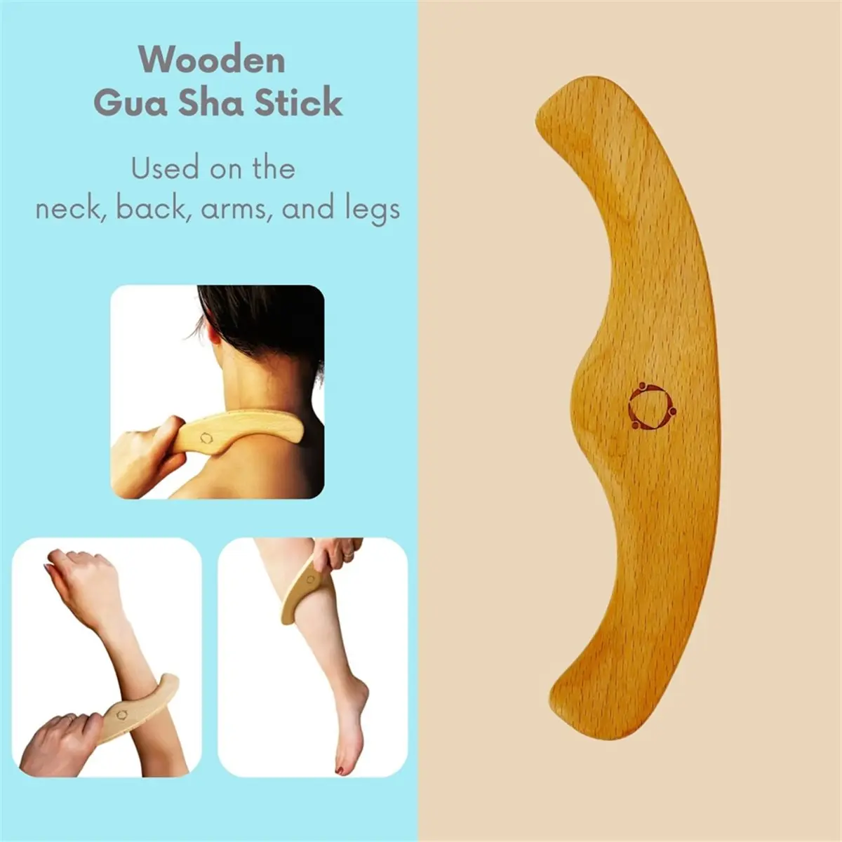 [NEW] Dry Brushing Body Brush for Lymphatic Drainage-Vegan Dry Brush with Contoured Non-Slip Handle+Wood Therapy Massage Tools