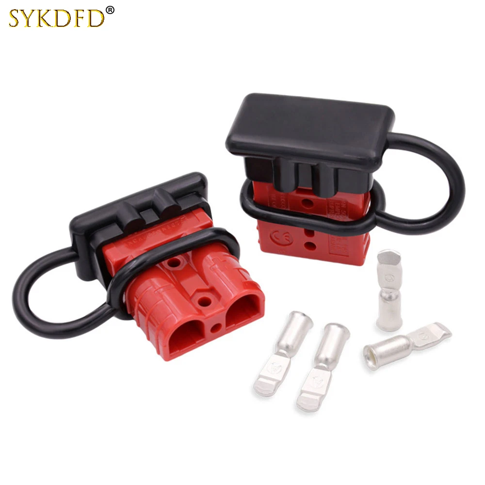 1Pcs 50A 600V Battery Trailer Pair Charge Plug Quick Connector Kit Connect Disconnect Winch Electrical Power Cables Connectors