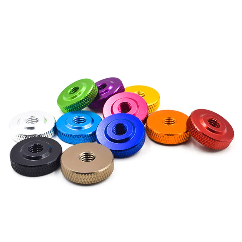 Colourful Knurled Thumb Nut Aluminum Alloy Thin Type Hand Grip Knob M3 M4 M5 M6 Thumb Nuts