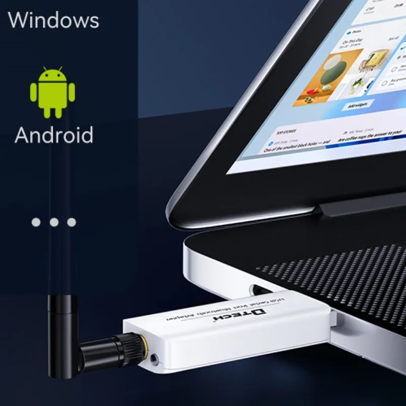 DTECH 100M Long Range USB Wireless BT Transceiver Broadcast Host Slave Mode Adapter for PC Laptop Desktop