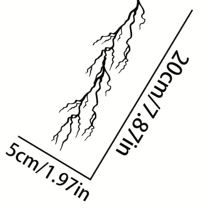 1Pc Lightning Crack Vinyl Helmet Sticker Waterproof Creative Decal Motorcycle Exterior Decor