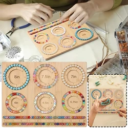 Multi-Bracelet Wood Beading Board Beading Organizer Beading Tray Plate Bead Maker For Jewelry Making Necklace Measuring Tool