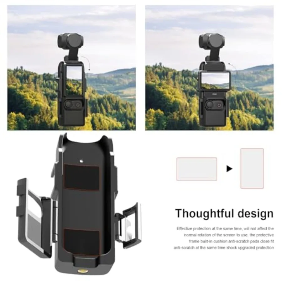 PULUZ كاميرا توسيع محول ل DJI OSMO جيب 3 اكسسوارات قفص واقية الحذاء البارد ضوء ميكروفون ترايبود جبل قوس