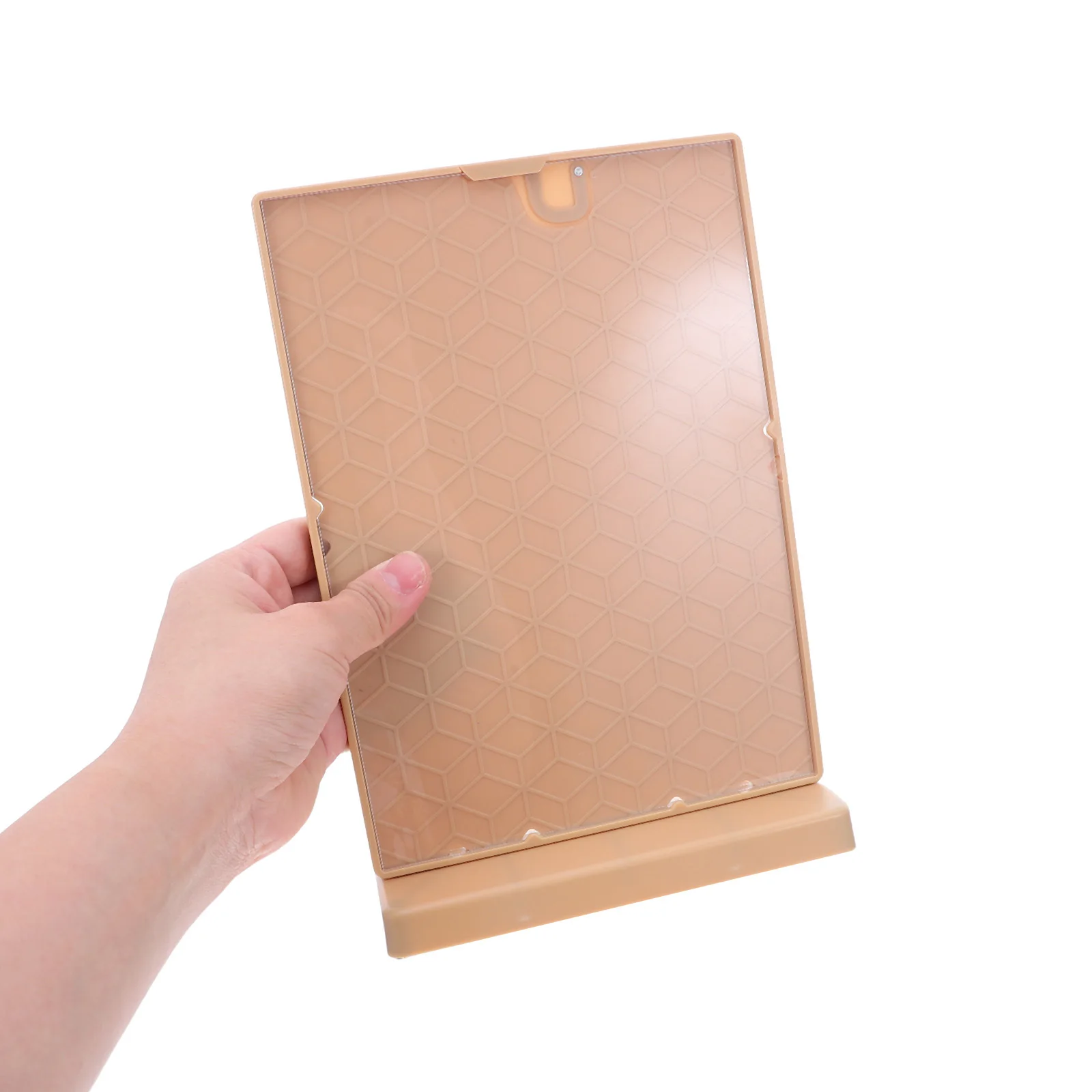 

4Pcs L-Shaped Menu Display Stand Plastic Double-Sided Sign Holder for Restaurant Cafe Table Price Board Menu Holder