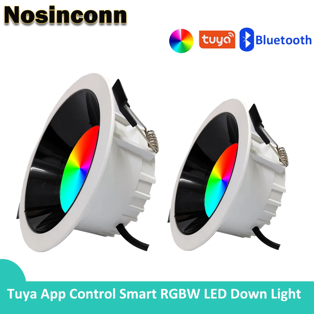 Down Light Ceiling LED Round 10W 15W Recessed LED Spotlights Tuya Smart Control Living Room Lighting RGBW Color Changeable