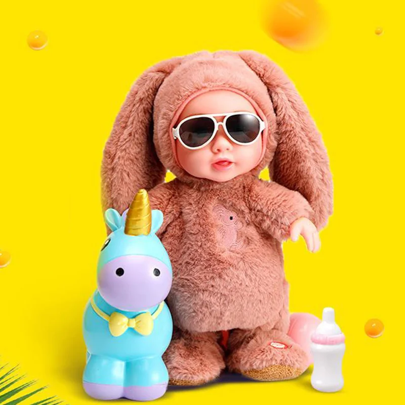 Simulation Electric Rebirth Doll Toys Eating Milk Bottles Walking Speaking with Songs Best Birthday Gift Doll Toys for Kids