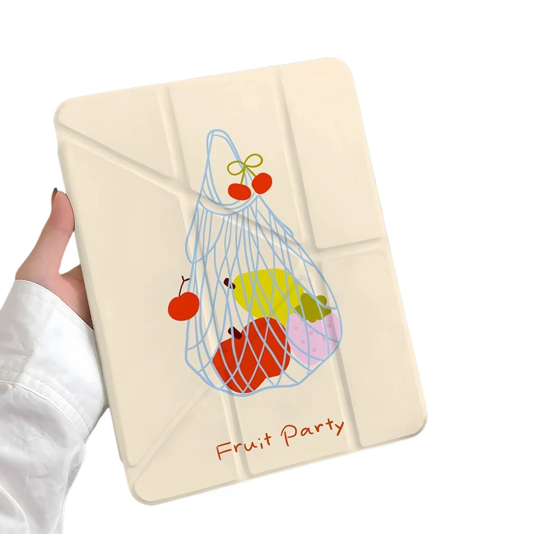 

Fruit Party Pen Slot Tablet Case For Mini7 6 iPad Pro 2024 2022 2021 2020 2019 2018 2017 11 10 9 8 7 6 5 Air7 6 5 4 3 2 1 Cover