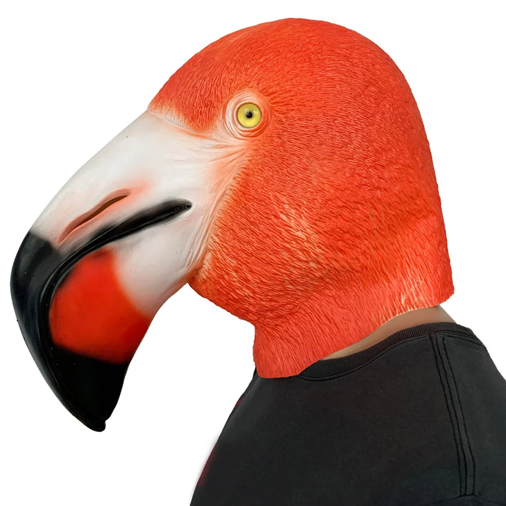 

Flamingo Halloween Cosplay Costume Props Scary Full Face Animal Masks Head