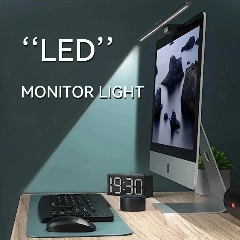 Imagem -05 - Monitor Bar Led Desk Light Jogo de Computador para pc Dimming Usb Reading Light Backlight Screen Rgb Office Lamp